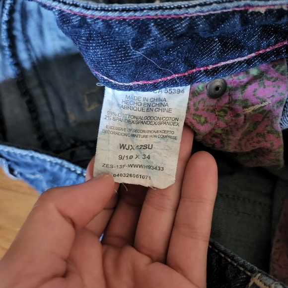 Rock 47 wrangler lowrise women's darkwash jeans - Picture 10 of 11